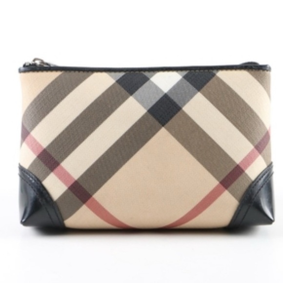Burberry “Nova Check” Coated Canvas Cosmetic Bag; Preloved - Picture 1 of 9